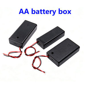 Caja de Almacenamiento para Baterías AA de 1/2/3/4 Ranuras, 1.5V/3V/4.5V/6V, con Cables, Interruptor de Encendido/Apagado y Tapa de Rosca - Product Image 1