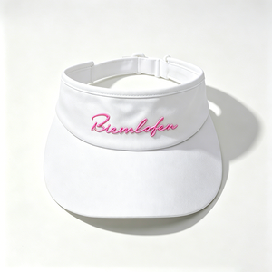 Fashion White Embroidered Visor Cap for Ladies, Lightweight Breathable Sun Visor, Summer Outdoor Golf Beach Empty Top <b>Hat</b> - Product Image 4