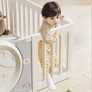 Box per Bambini Moderno da Interno, Recinto di Protezione in Plastica per Gattonare, Tappetino per Soggiorno - Product Image 3