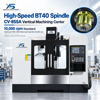 Centre d'usinage CNC 3 axes VMC CV-855A, commande FANUC, BT40, 12000 tr/min, charge de table 600 kg, usinage intensif