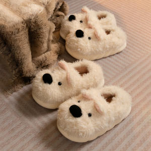 Pantoufles en laine West Highland créatives en gros, mignonnes pantoufles en laine <span class=keywords><strong>pour</strong></span> <span class=keywords><strong>petit</strong></span> <span class=keywords><strong>chien</strong></span>, confortables <span class=keywords><strong>pour</strong></span> la maison, lot de pantoufles en laine - Product Image 2