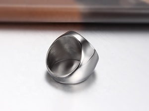 Chết đúc người đàn ông vòng thép không gỉ mạ vàng trang sức H đánh bóng nam rộng vòng chúng tôi Kích thước freemasonry Nhẫn - Product Image 5