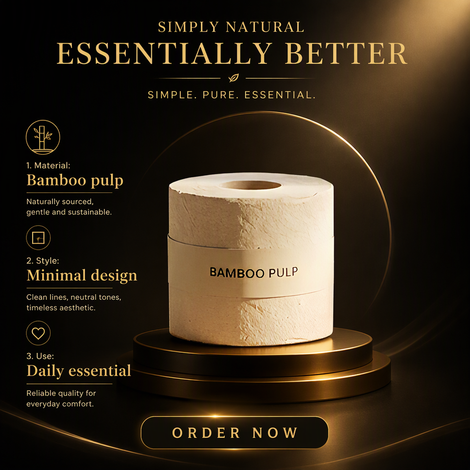 Bamboo Toilet Paper Tree Free Bamboo Pulp Thick Premium Bamboo Fiber ...