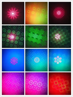 Lumières de scène LED rouge, vert, bleu avec 48 motifs, lumières laser activées par le son pour utilisation en hôtel, CRI70 IP33