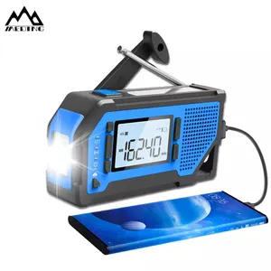 Meding New năng lượng mặt trời LCD hiển thị kỹ thuật số AM FM WB noaa thời tiết ban nhạc đài phát thanh