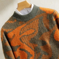 Pull en cachemire pur épais pour homme, tricot jacquard 7GG, lourd, chaud pour l'hiver, décontracté, à porter au quotidien