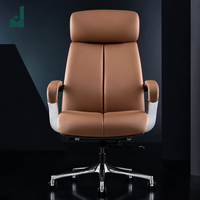 Chaise de bureau en cuir italien haut de gamme, chaise de patron confortable, chaise d'ordinateur, chaise de lecture, chaise de direction en cuir de vache