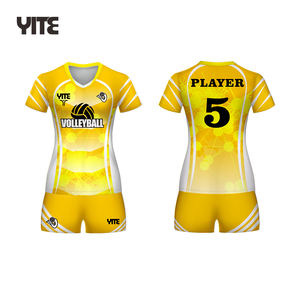 Пользовательские волейбольные майки дешевые волейбольные Майки женские 2024 желтые волейбольные Майки Новый дизайн - Product Image 1
