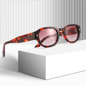 クラシックなスモールフレームのアセテートサングラス 男女兼用 2025 カスタムロゴ入り 偏光 UV400 サングラス - Product Image 5