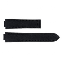 Bracelet de montre en nylon noir et or rose 18mm-25mm tissu en toile avec fermoir déployant pour bracelets de montre Cartier