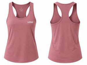 Camiseta sin mangas personalizada para mujer, 75% nailon, 25% elastano, espalda cruzada, top para gimnasio y yoga, ropa deportiva suave y elástica, proveedor mayorista con logotipo personalizado - Product Image 2