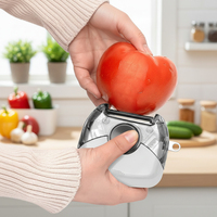 Hete Aanbieding Keuken Ronde Vorm RVS Draaibare Handmatig Verstelbare Vaatwasserbestendige 3-in-1 Groente- & Fruit Schilmes/Snijder