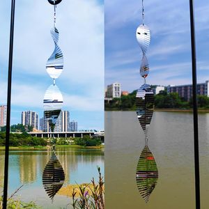 แผ่นสะท้อนแสงไล่นกโลหะแบบชุด - แผ่นสะท้อนแสงสองด้านแบบสะท้อนแสงสูง, ของตกแต่งสวนกลางแจ้งแบบหมุนได้ - Product Image 5