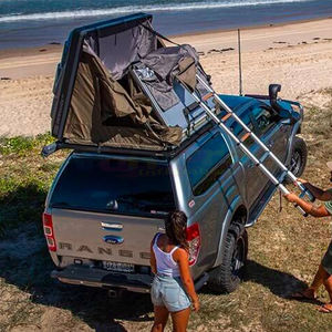 Tente de toit rigide pour voiture, 4 personnes, 4 saisons, double couche, en aluminium, type coquille, avec toile imperméable, pour le camping - Product Image 4