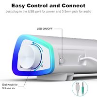 Sistema de Sonido Estéreo 4D 7c con Subwoofer, Reproductor de Música con Cable, Sistema de Sonido Karaoke, Barra de Sonido para TV y Computadora