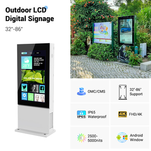 Alto brillo 75 pulgadas de doble cara IP65 Pantalla <span class=keywords><strong>LCD</strong></span> para exteriores 2500 Nits Señalización digital para pantalla publicitaria - Product Image 2