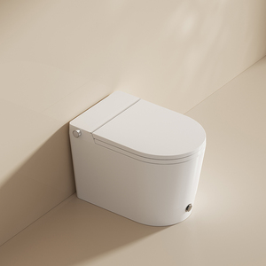 <span class=keywords><strong>WC</strong></span> intelligent M1 sans électricité avec chasse d'eau à capteur au pied, double lavage, évacuation en S, fixation au sol, réservoir encastré - Product Image 1
