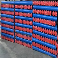 Fournisseur d'usine, bâche en plastique HDPE coréen de qualité supérieure, imperméable, résistante, bleu orange, 2 m x 100 m, rouleau de bâche