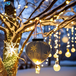 Lanterne solaire suspendue <span class=keywords><strong>Arden</strong></span> Garden Patio Pathway LED à lumière vacillante, en forme de montgolfière, étanche, à intensité variable, pour les fêtes - Product Image 6