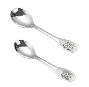 Cuillère à fond rond en acier inoxydable DFS0312 12, cuillère à riz domestique, vaisselle créative, couverts portables personnalisés - Product Image 1