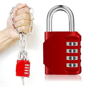 包密码锁锌合金材料迷你可爱锁带4安全码行李箱组合挂锁