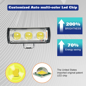 Đèn pha LED xe máy ba cạnh giá xuất xưởng, màu trắng vàng đỏ xanh, đèn pha độ xe máy - Product Image 5