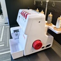 Machine à coudre domestique populaire, surjeteuse à 4 fils avec petit moteur, facile à utiliser et portable, Maquina De Coser