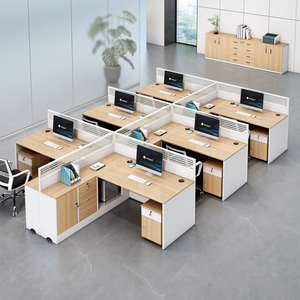Muebles de Oficina Modernos Modulares de Madera de Primera Calidad, Divisores de Escritorio Dobles con Paneles Divisores de Vista Completa para Oficina - Product Image 5