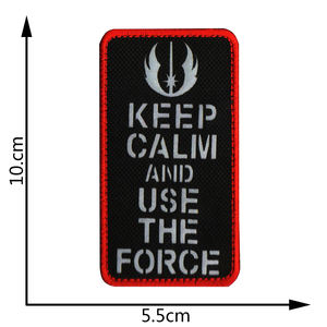 Mantenere la calma <span class=keywords><strong>e</strong></span> portare avanti le toppe del distintivo del bracciale del gancio <span class=keywords><strong>e</strong></span> del passante del ricamo del Morale tattico - Product Image 3