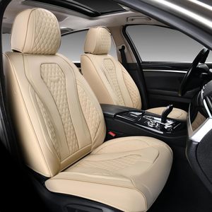 Universal Custom Nappa Leather Full <b>Set</b> Car Seat Covers <b>Waterproof</b> Breathable Luxury Sports Car Seat Cover - Product Image 4