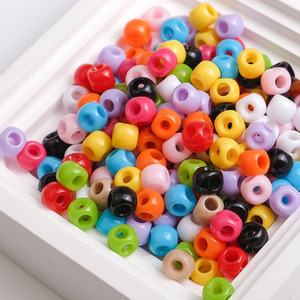 <span class=keywords><strong>Perles</strong></span> rondes en acrylique <span class=keywords><strong>de</strong></span> couleur unie 8x6mm avec trou traversant sur quatre côtés pour la fabrication <span class=keywords><strong>de</strong></span> chaînes <span class=keywords><strong>de</strong></span> téléphone tressées et <span class=keywords><strong>de</strong></span> bracelets DIY – Vente en gros - Product Image 1