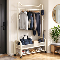 Séchoir à linge extérieur mobile, double niveau, en acier au carbone extra épais, détachable, robuste, moderne, peu encombrant et écologique