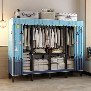 Armadio Pieghevole di Alta Qualità 2025, Grande Capacità, con <span class=keywords><strong>Cerniera</strong></span>, Portatile, <span class=keywords><strong>a</strong></span> 2 Ante, per Camera da Letto, Armadio Portaoggetti - Product Image 5