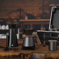 DHPO Coffret cadeau pour cafetière en céramique de luxe comprenant un broyeur manuel et une bouilloire avec des ballons-Accessoire de nouveauté