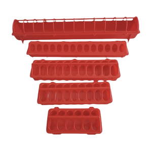 Nouveau Durable PP plastique 28 trous <span class=keywords><strong>oiseau</strong></span> mangeoire automatique Pigeon poussin caille 50cm mangeoire pour ferme avicole BERYS - Product Image 3