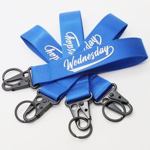 Creative Marketing Giveaways & Corporate Event Promotional Gifts Bulk Custom <b>Nylon</b> Ribbon Tactical Key Holder Lanyards - Product Image 4