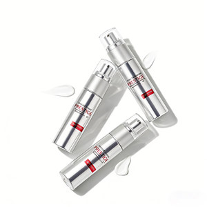 Tube souple vide en aluminium-plastique argenté de 45 ml avec pompe, personnalisable avec logo, pour sérum visage, crème de soin et crème contour des yeux, MOQ 5000 - Product Image 3
