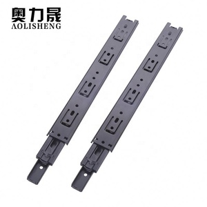 AOLISHENG 18 pulgadas longitud 35mm de ancho Color negro teniendo 35 KGS del cajón del gabinete de los muebles del lado carril de deslizamiento - Product Image 1