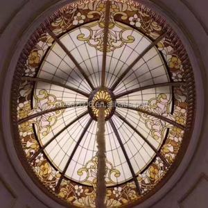 Iluminación de Techo de Cristal Estilo Europeo Personalizada, Tipo Tiffany Skyline, para Salones y Vestíbulos - Product Image 3