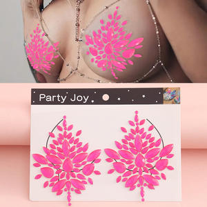 Brilla y relámpagos de luz! Cubrepezones Adhesivos Sensuales con Diamantes, Pezoneras Sexys para Bailarinas - Product Image 5