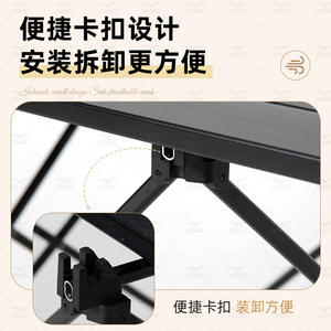 Mesa plegable de aleación de aluminio, 39,4x34,2x40cm, mesa cuadrada portátil para acampar al aire libre con diseño plegable para parrillas - Product Image 4