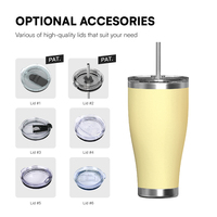Gobelet isotherme Hong Ling compatible avec les porte-gobelets, avec couvercle anti-poussière, garde au chaud et au froid, sans BPA, Vaso Termico pour voiture