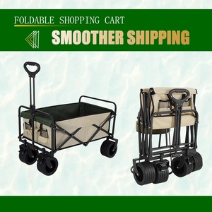 접이식 왜건 카트 야외 캠핑 접이식 카트 모든 지형 바퀴 그것은 330 파운드를 곰 수 있습니다 - Product Image 3