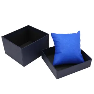 Boîte de montre carrée de luxe personnalisée, en carton, pour <span class=keywords><strong>couple</strong></span>, coffret d'emballage de montre avec oreiller, vente en gros, pièces - Product Image 1