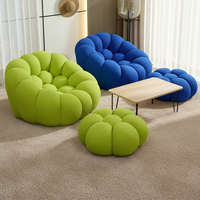 Vente d'usine : Ensemble de canapés à bulles compressées, style football moderne, design extensible, rembourrage en éponge, tissu, pour salon