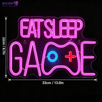Lumière murale LED néon personnalisée pour manette de jeu, décoration murale pour salle de jeux, chambre, bar, man cave, fête de jeu et décoration intérieure