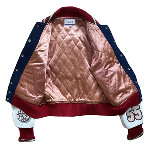 Áo khoác bóng chày thêu chữ thêu nổi chất lượng cao tùy chỉnh OEM, áo khoác varsity cổ điển, áo khoác bóng chày vintage dành cho nam - Product Image 3