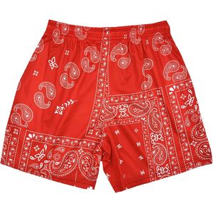 Pantalones Cortos Deportivos Personalizados para Hombre, con Estampado de Bandana, de Secado Rápido, para Baloncesto, Correr, Ropa Urbana, con Cordón en la Cintura, Rojos - Product Image 6