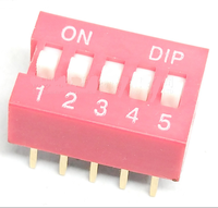 FYX Stock Rouge 1P 2P 3P 4P 5P 6P 8P 10P Commutateur de Position Commutateur DIP 2.54mm Mini Slide ON/OFF Code Switch pour PCB Circuit Board