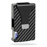 Visol Personalized Blue Carbon Fiber Money Clip w/Free